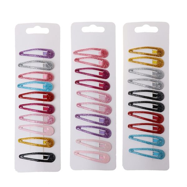 

drop ship 10pcs glitter hair clip girl hair accessories hairpins fashion headwear barrette, Slivery;white