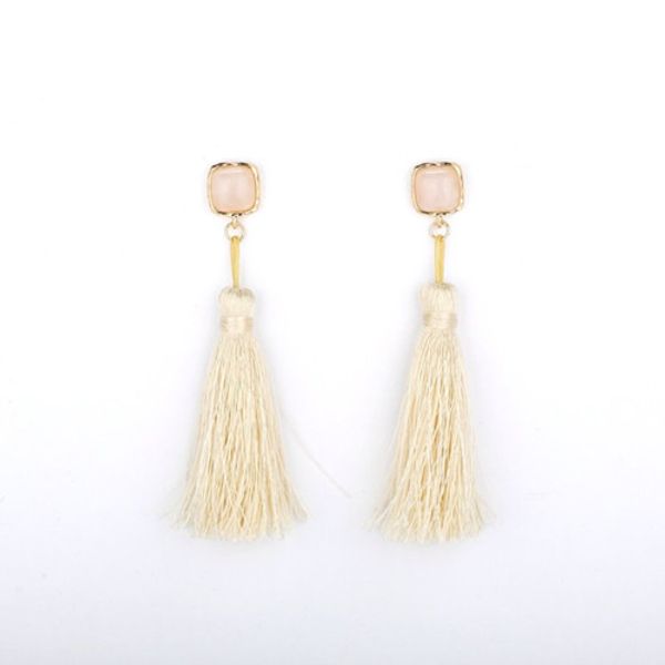 

оптовая продажа 10 пар этнический стиль позолоченный аметист камень серьги стержня для женщин с кистями ювелирные изделия, Golden;silver