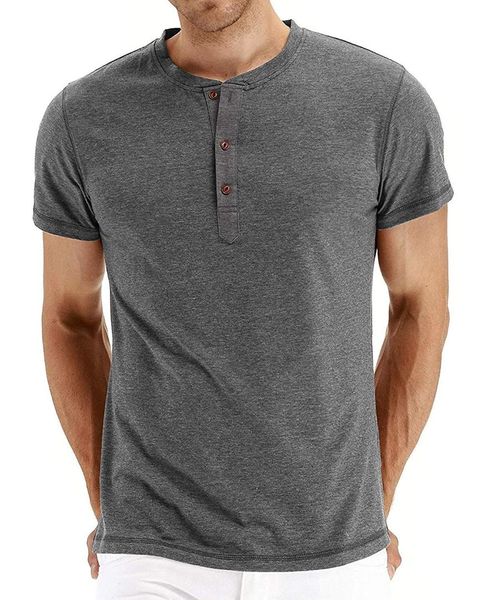 

xx75143 мужская повседневная slim fit с коротким рукавом хенли футболки хлопок рубашки, White;black