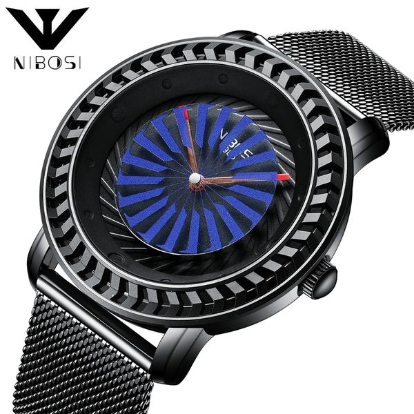 

relogio masculino nibosi analog sports wristwatch men's blue creative dial quartz watch business watch men, Slivery;brown