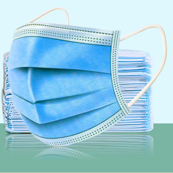 

50pc/lot disposable face mask 3 layer dustproof mask facial protective cover masks set anti-dust protective fast shipping safety face mask