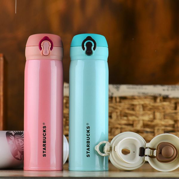 

500ml starbucks water bottle high capacity coffee bottle 304 stainless steel thermal insulation cup business gift ing