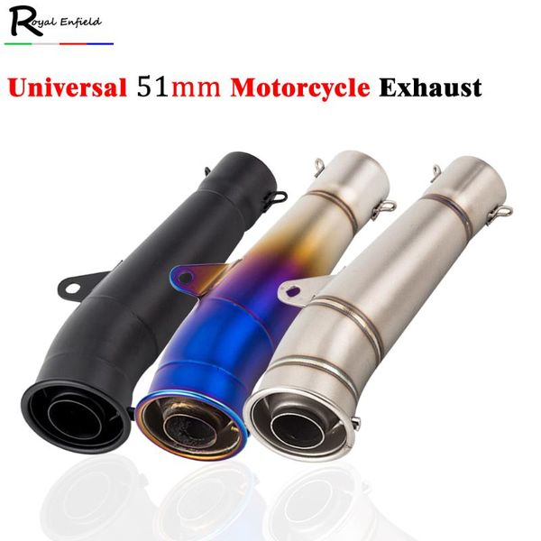 

универсальный 51мм мотоциклов глушитель для z250 мт-03 r3 gsxr150 цбр gsxr600 к7 выхлопная побег модифицированный бд убийцы съемный