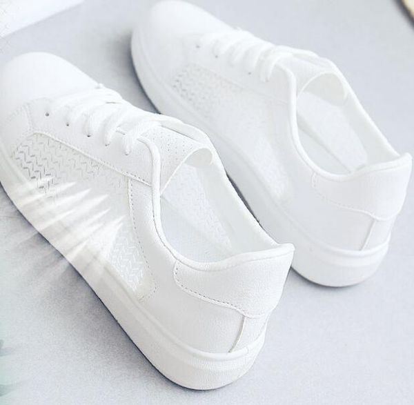 

summer women's shoes small white shoes female 2020 new style students joker mesh breathable small white female, Black