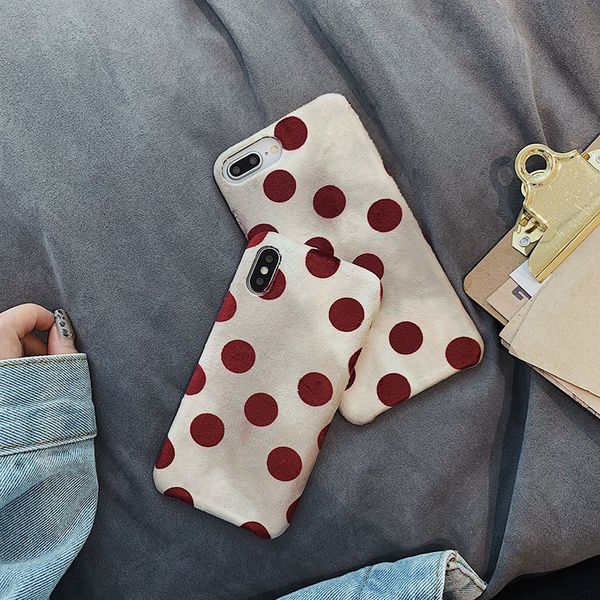 

for iphone xs max x xr phone case retro dirty wave for iphone 7 8 6 plus plush microfiber leather cell phone cases