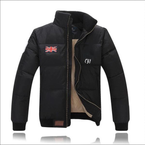 

winter cotton ralph mens lauren down jackets fashion goose down coat outdoor sport windproof jacket thick velvet dacasual man warm clothes, Black