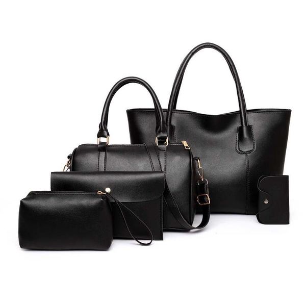 

5pcs/set leather shoulder bags for women luxury handbag solid large women bag bolsa feminina fashion ladies composited bag 2020