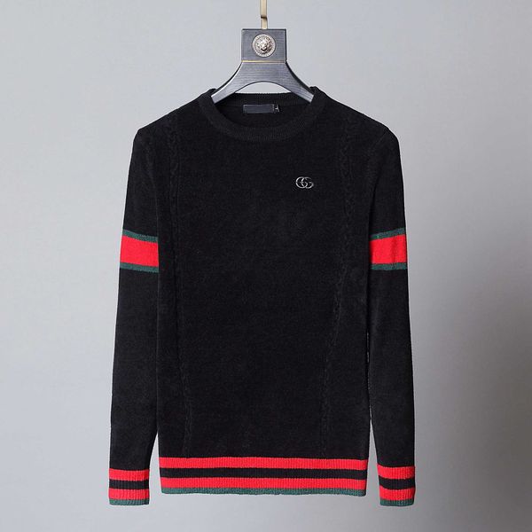 

autumn/winter in paris, italy black sweaters men's fashion long-sleeved monogram couple sweater loose pullover design sweaters, White;black