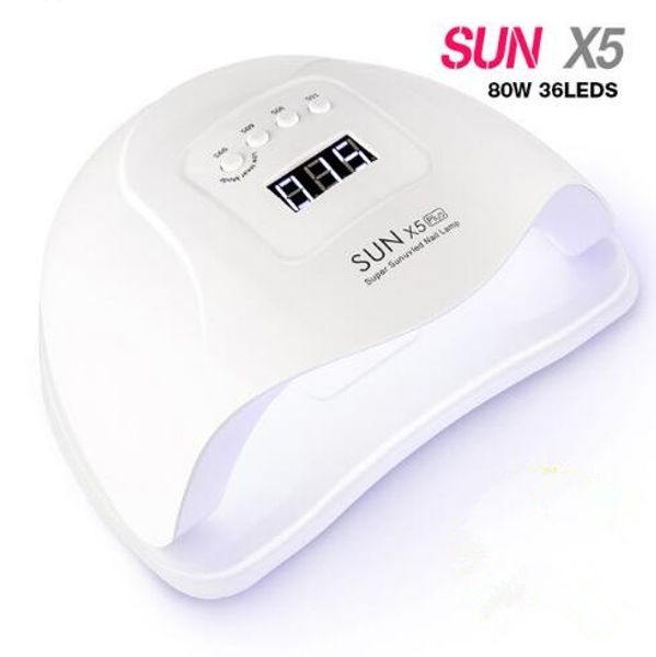 

54w/80w sun x5 plus nail dryer lcd display 36 led dryer nail lamp uv led lamp for curing gel polish auto sensing