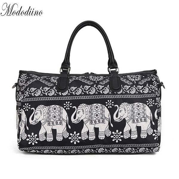 

mododiino cartoon printing duffel bag waterproof oxford travel foldable duffel bag women hand luggage lady crossbody dnv1301