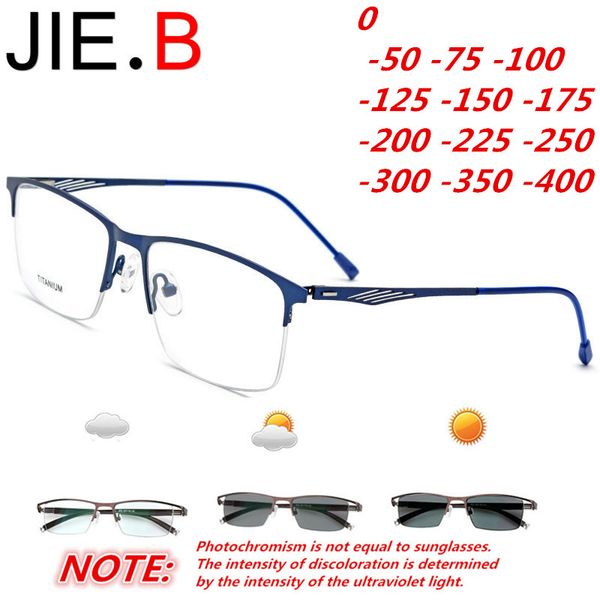 

высокого качество делового стиль полурамка мужских очки кадр, близорукость, фотохромные очки, многофункциональное зеркало-100-125-150, Black