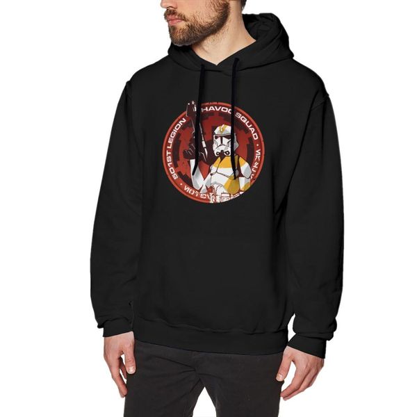 

noisydesigns 2019 fashion colorful hoodies men's winter sweatshirts legion clone printed boys hip hop streetwear sudadera hombre, Black