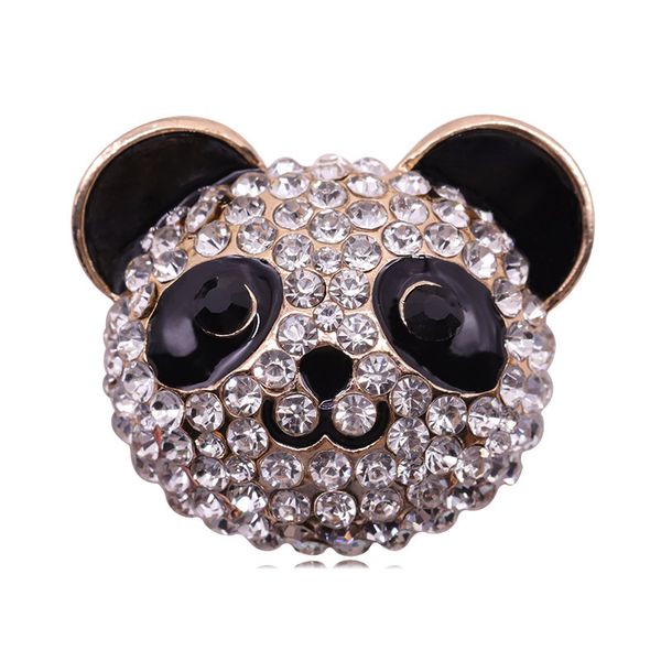 

high archives rhinestone lovely cartoon panda brooch defence wardrobe malfunction alloy brooch, Gray