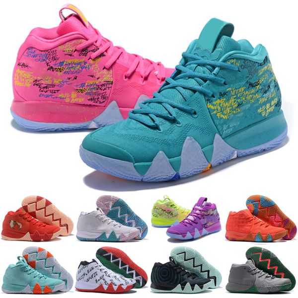 

kyrie iv confetti women men sneakers 4 basketball shoes 4s size 36-46