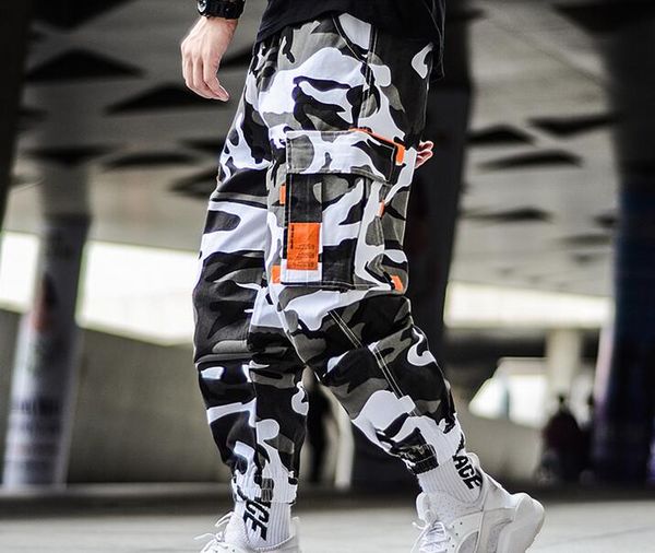 

cargo camouflage pants hip hop black pants mens cargo harem pant streetwear harajuku jogger sweatpant cotton trouser