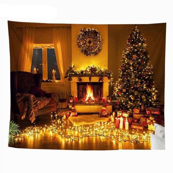 

home decoration christmas tree tapestry wall fabric fireplace muur tapijt drop shipping carpet