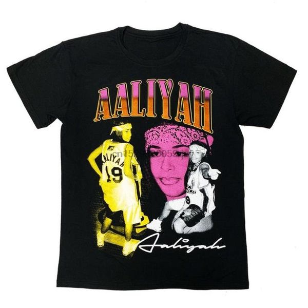 

by kiy vintage aaliyah t shirt, White;black