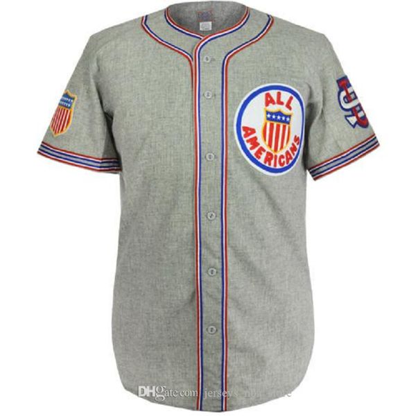 

us tour of japan 1934 road jersey 100% stitched embroidery vintage baseball jerseys custom any name any number 04, Blue;black