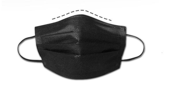 

in stock ply non woven famask 3 layers anti mouth dust protective famasks comfortable sanitary mask black for wom