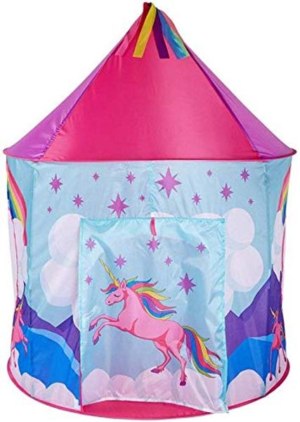 

kids unicorn tents indoor chirldren play castle princess pink toy tent fordable to carry portable with carrying case girls gift