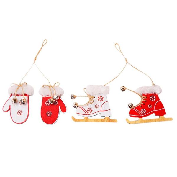 

christmas gloves boots pendant shop window xmas tree hanging ornament decor