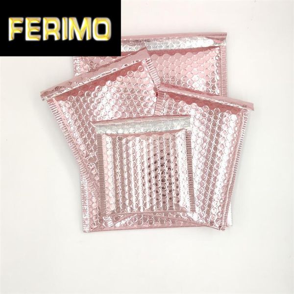 

gift wrap 5pcs 15*13cm/15*20cm/18*23cm small rose gold bubble envelope mailer thickened aluminum foil with