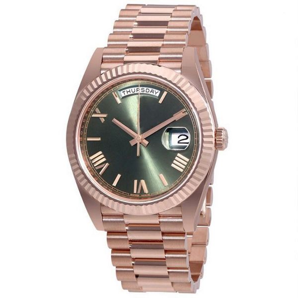 

27 colors watch mens automatic self wind 40mm 18k watches stainless steel day wristwatch date no battery 2813 men, Slivery;brown