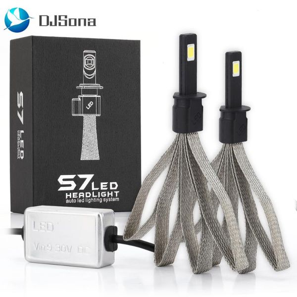 

2шт автомобильные фары лампы s7 led auto bulb light h1 h3 h27 h7 h11 hb3 hb5 880 9005/hb3 9006 / hb4 h4 hb1 12v 60w 6000k лампа