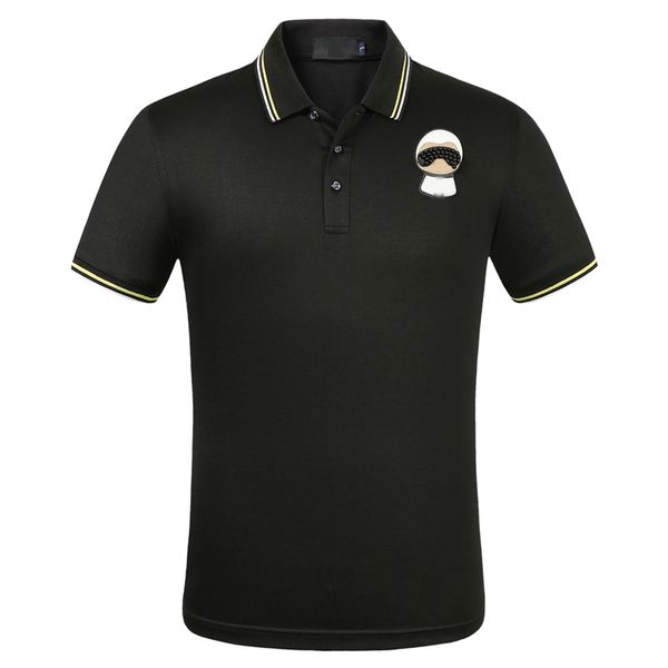 

2020 new men casual polo shirt embroidery short sleeve fashion classic polos spring mens clothes tees t shirt 08, Gray