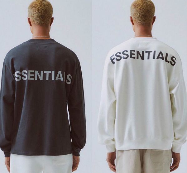 

designer men's hoodies fog brand reflective with letter print casual sweater luxury women loose fashion couple streetwear size s-xl, Black