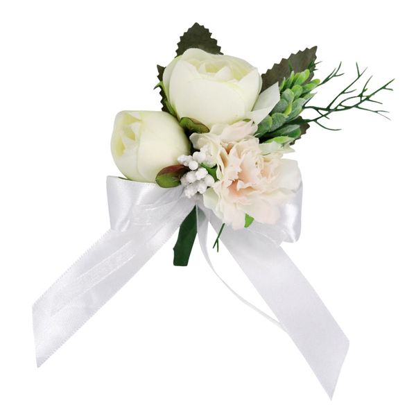

wedding corsage boutonniere buttonholes groom groomsman man rose wedding flowers accessories prom suit decoration