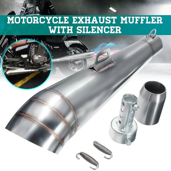 

38-51mm 440mm universal motorcycle scooter gp modified exhaust muffler pipe street bike stainless steel for ninja250 xmax300