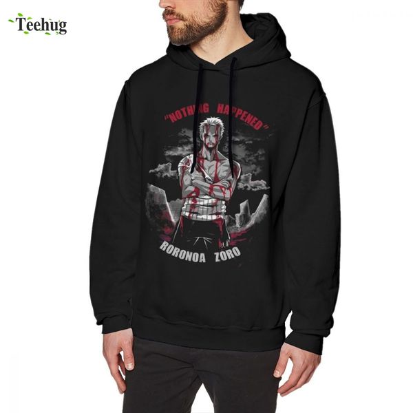 

zoro hoodies men's quality 2019 new hoodies round neck one piece fashionable 3d print long sleeve, Black