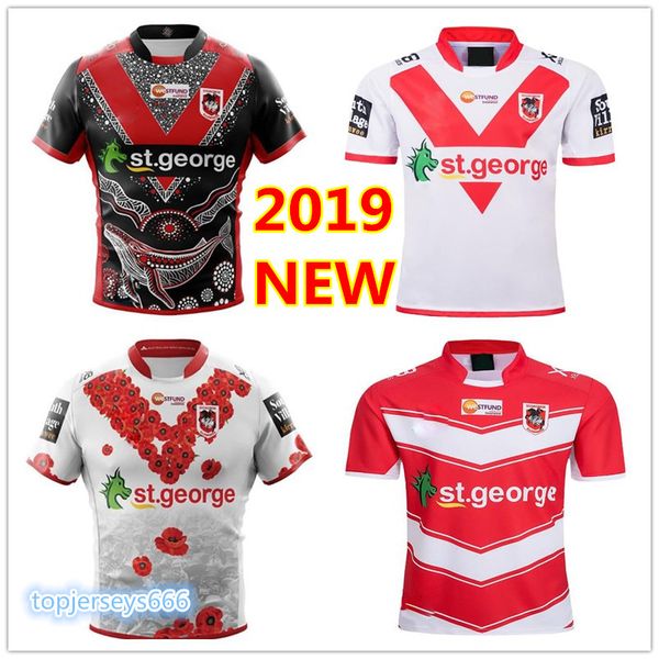

19 20 st george illawarra xblades dragons shirt rugby jersey 2019 2020 national rugby league st george jersey shirts size s-3xl, Black;gray
