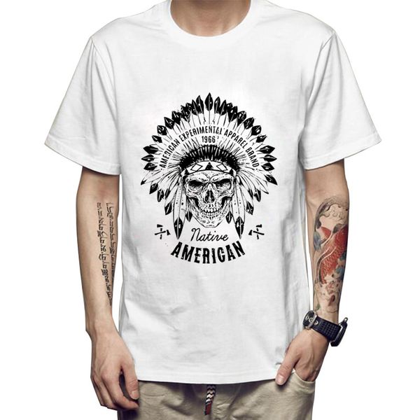 

100% cotton t-shirt fashion casual funny skull print t shirt men harajuku brand clothing funny tshirts, White;black