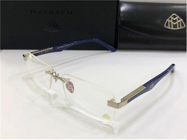 

new eyeglasses frame prescription eyeglasses the artist i rimless frame big legs optical glasses clear lens simple business style for men, Silver
