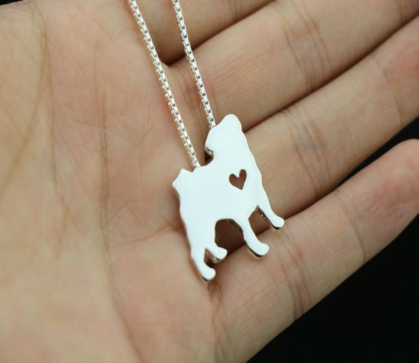 

g.sky pug necklace dog necklace pug jewelry silver/gold colors plated