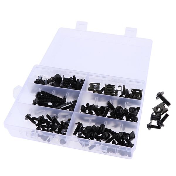 

173pcs unviersal motorcycle complete fairing bolt kit fastener clips screws