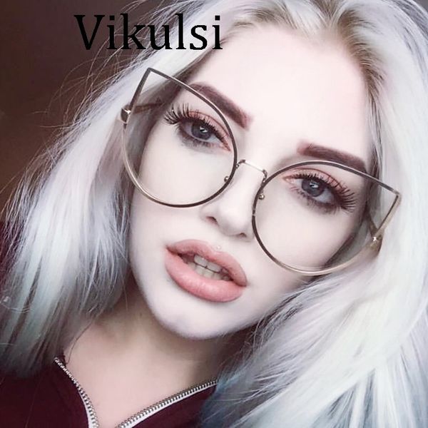 

wholesale- optical glasses frames women brand design clear lens glasses with transparent women spectacles lunette femme, Silver
