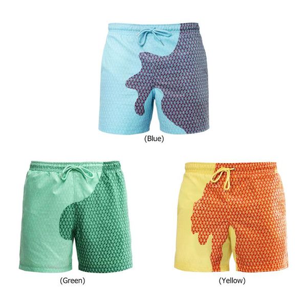 

men sportswear beach shorts change color beach shorts men swimming trunks quick drying swimwear for water sports sportswear