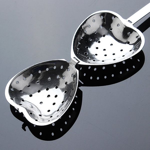

2pcs чай infuser из нержавеющей стали чай форме сердца фильтры пригласить друзей на послеобеденный чай