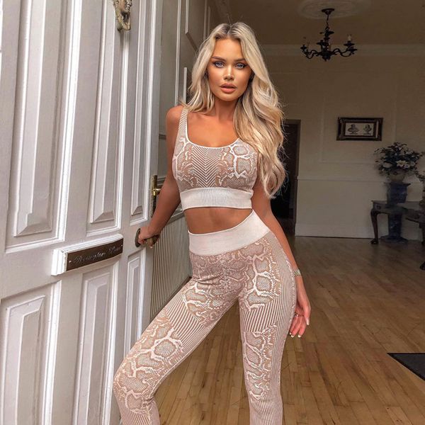 

women 2 piece leopard print sport gym clothes active fitness yoga set leggings yoga bra female sportwear crop workout suit, White;red