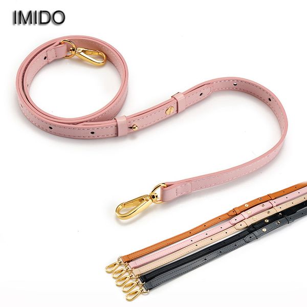 

imido 1.5cm bag strap leather women bags replacement straps crossbody shoulder belt handbags accessories parts bolsa pink stp167, Black