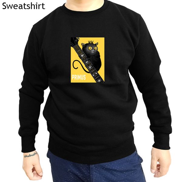 

cool men primus men sweatshirt fashion casual hoodies cotton metal punk rock clutch weezer graphic band hoody sbz4250, Black