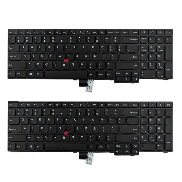 

2x замена английской портативной клавиатуры из сша uu. для lenovo thinkpad e555 e550, черный