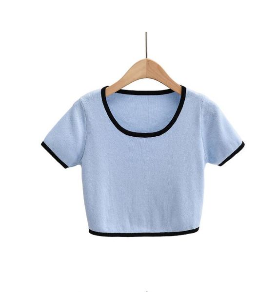 

ins bm viscose crop t-shirt shirt, White