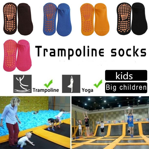 

toddler socks with grips trampoline socks - slipper socks for kids girls boys toddlers 1-4 years and 5-12 years, Black