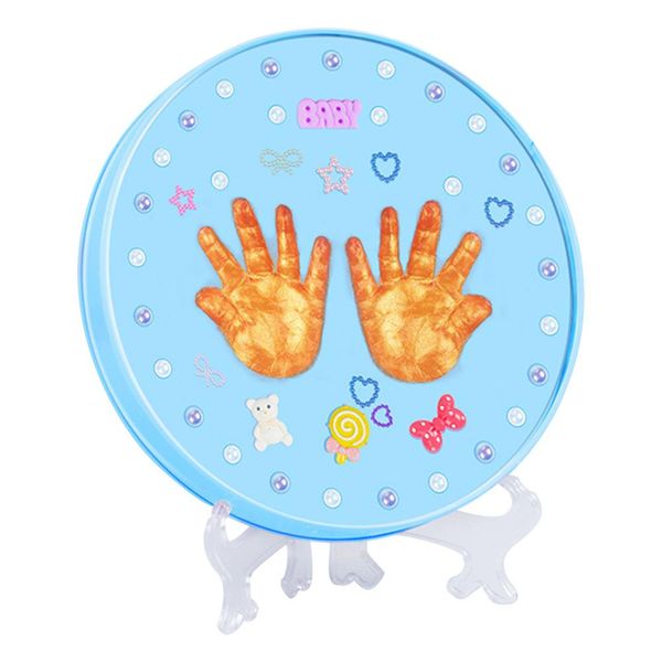 

baby infants handprint footprint clay model ink paste mud baby souvenir footprint makers innovative commemorative gift 1-3t