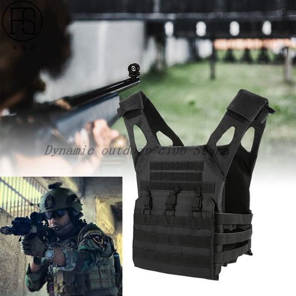 

hanwild wholesale army green tactical combat vest jpc outdoor hunting wargame paintball protective plate carrier waistcoat airso, Camo;black