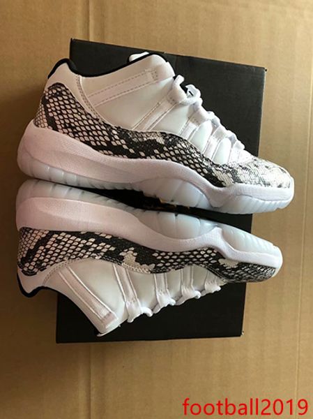 

with box 2019 mens basketball shoes 11s gray white brand designer snake skin gym sneakers for men shoe low trainers size us7-us13